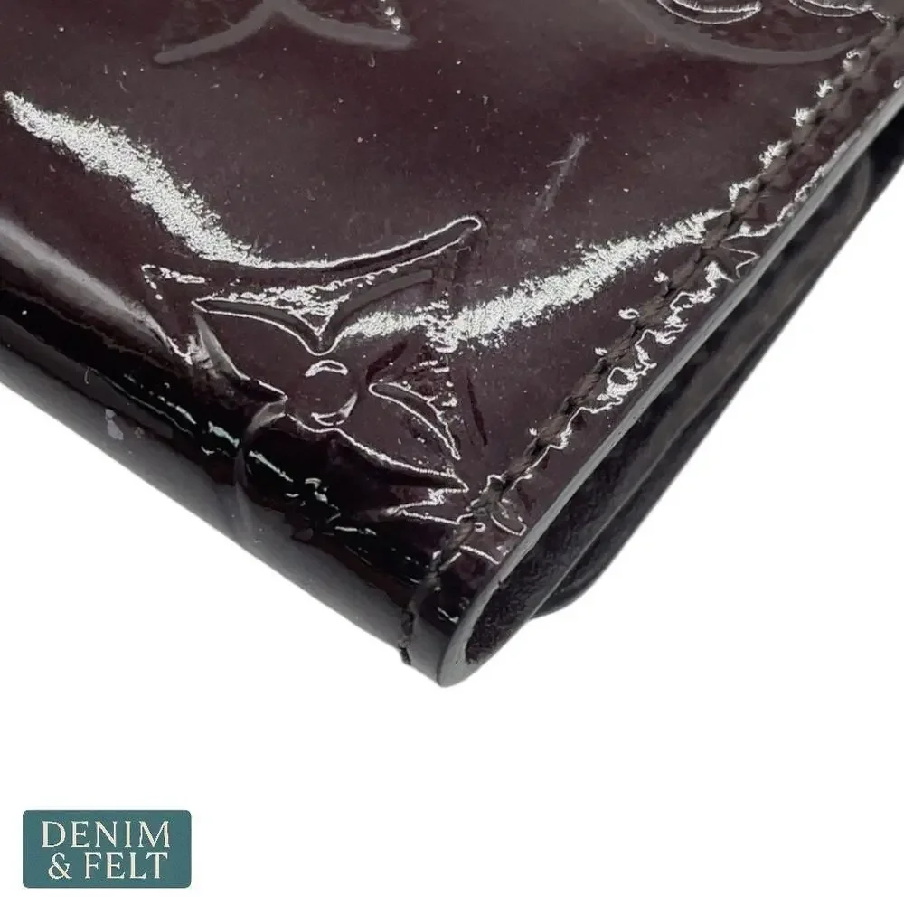 Louis Vuitton Vernis 4 Key Holder Amarante Monogram‎ Patent Leather Wallet
